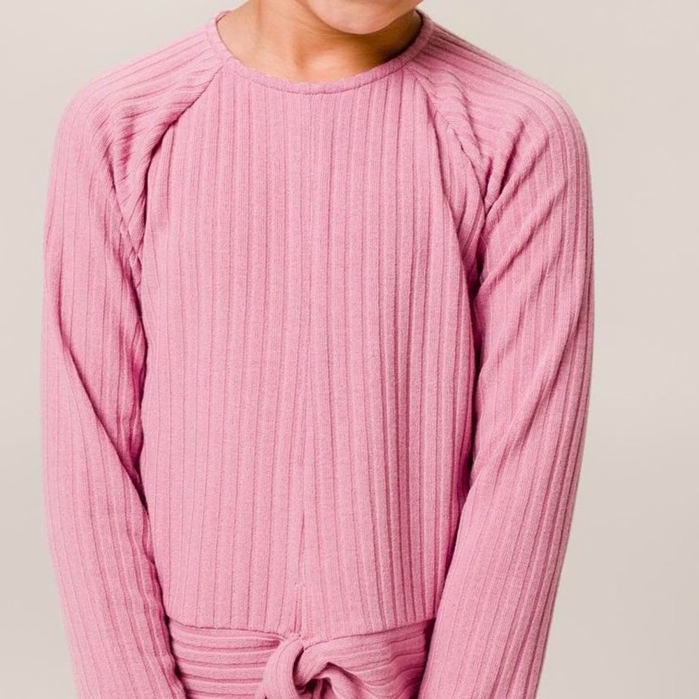 DotDotSmile RIBBED TIED TOP